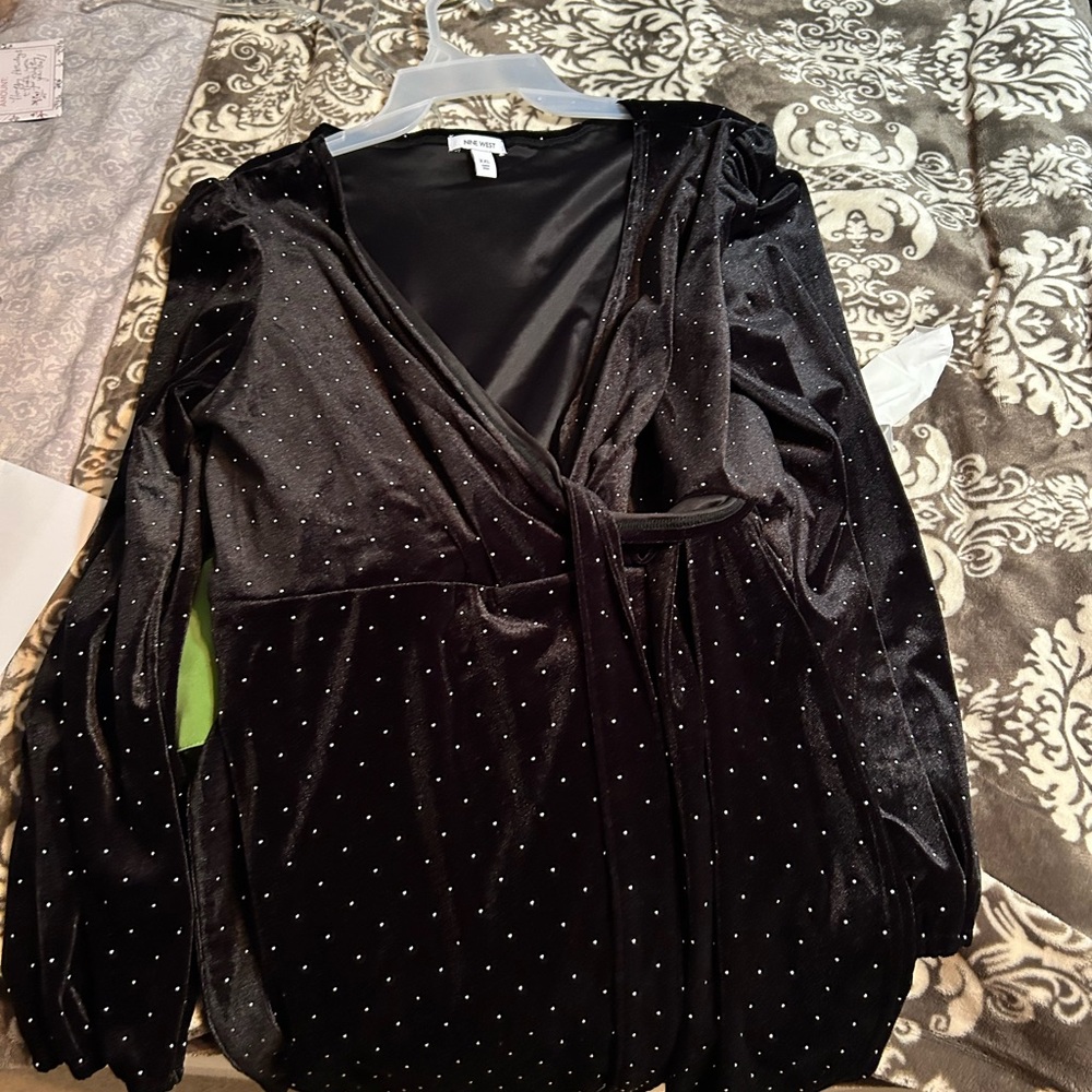Nine West Black Dress with Sparkling Details